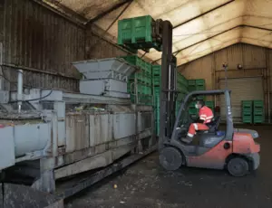 Déconditionnement de biodéchets alimentaires