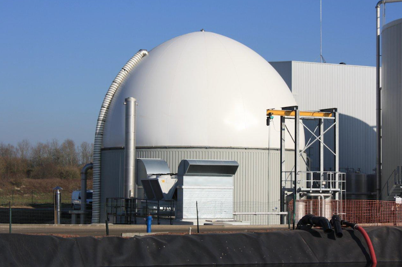 Production de biogaz par un post digesteur